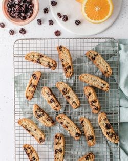 Orange and cherry biscotti