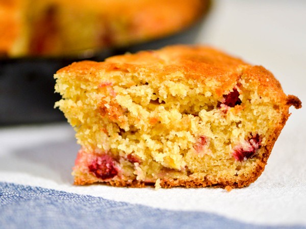 Orange and cranberry cornbread