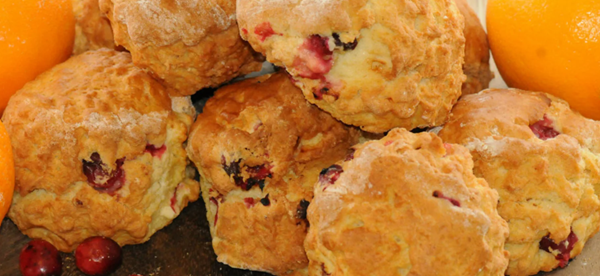 Orange and cranberry scones