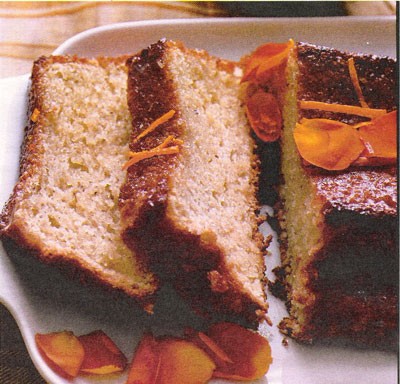 Orange and hazelnut cake with orange flower syrup
