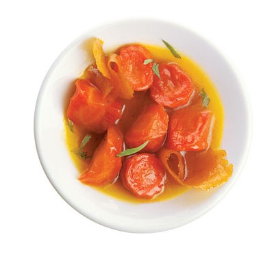 Orange and honey-glazed carrots 