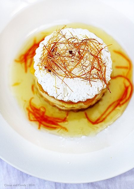 Orange and lemon cream tian