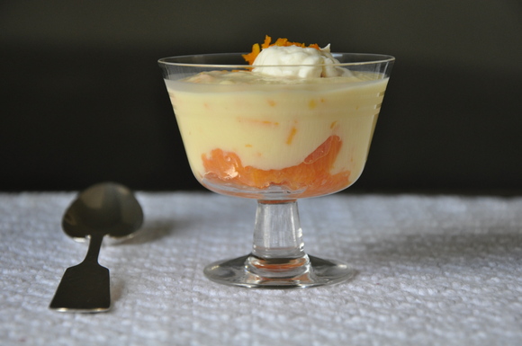 Orange and Moscato pudding