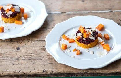 Orange and pink risotto