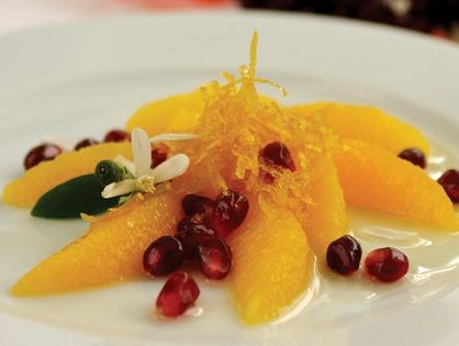 Orange and pomegranate dessert (Khoshab-e porteqal-o anar)