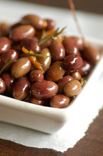 Orange and rosemary marinated wild Barossa olives