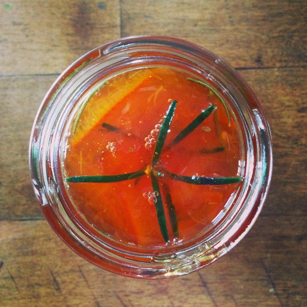 Orange and rosemary marmalade