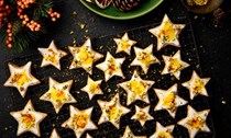 Orange and saffron shortbread stars