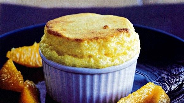Orange and saffron soufflé