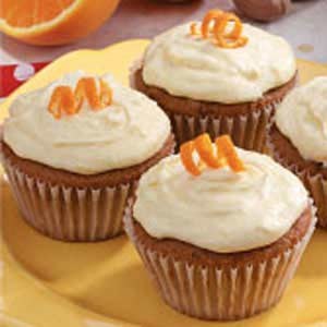 Orange applesauce cupcakes