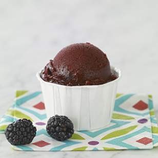Orange-blackberry sorbet