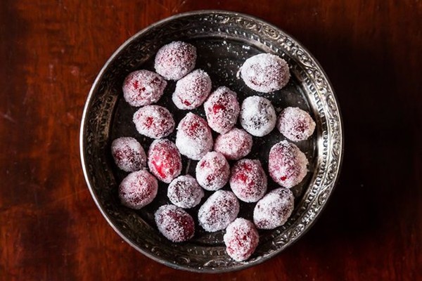Orange blossom candied cranberries