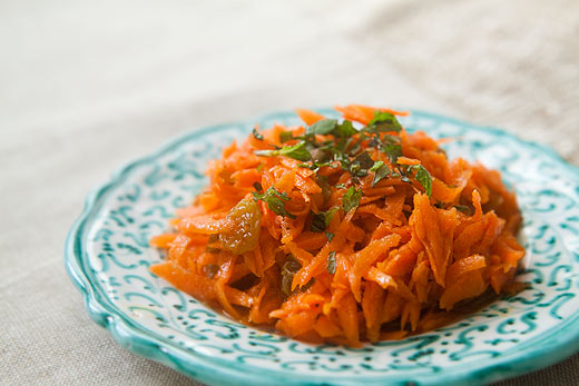 Orange blossom carrot salad