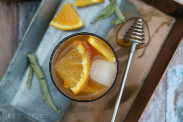 Orange blossom iced tea