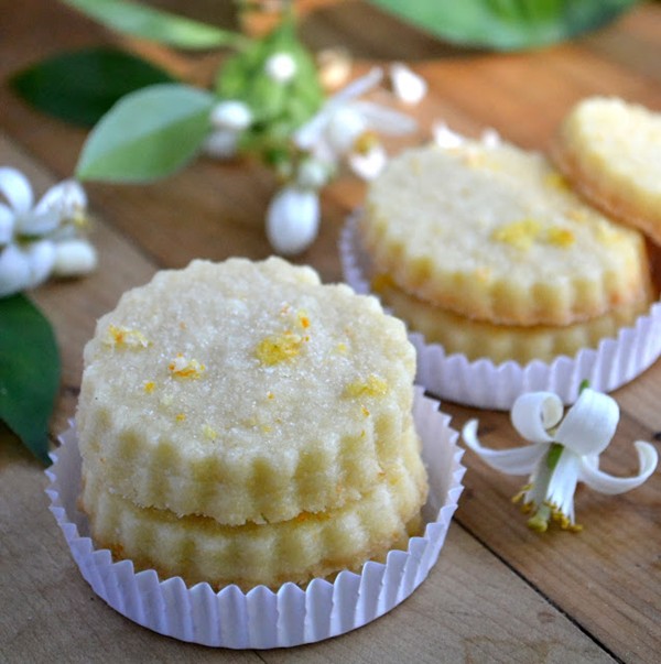 Orange blossom shortbread