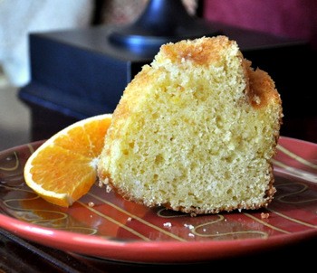 Orange bundt cake with orange glaze