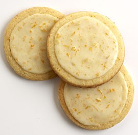 Orange butter cookies with Grand Marnier glaze