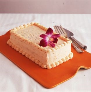 Orange buttercream layer cake