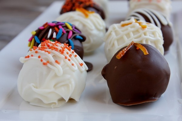 Orange cake truffles