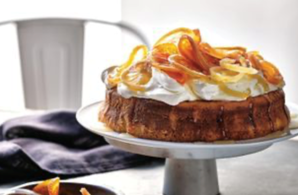 Orange cake with candied citrus