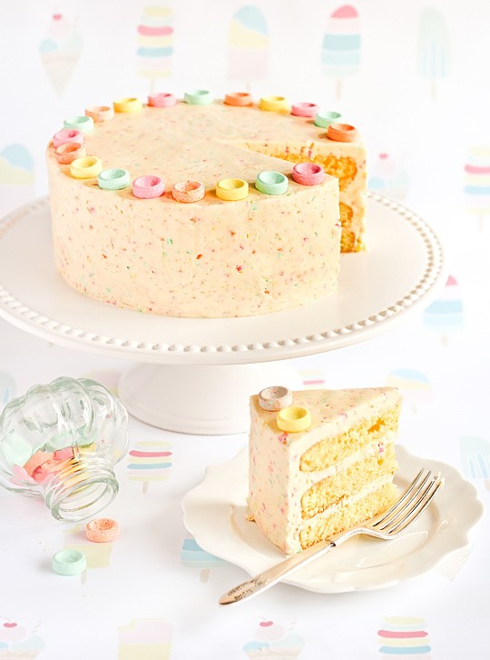 Orange cake with Fruit Tingles icing