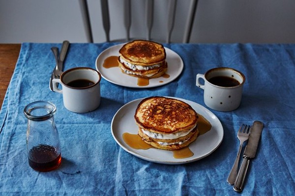 Orange cannoli pancakes
