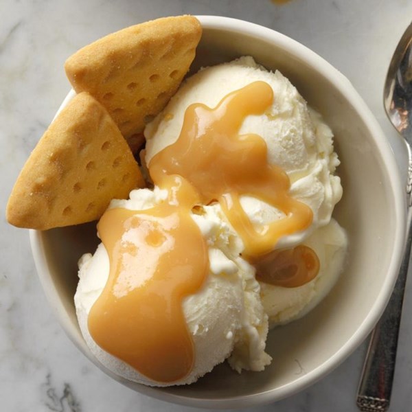 Orange caramel ice cream sauce