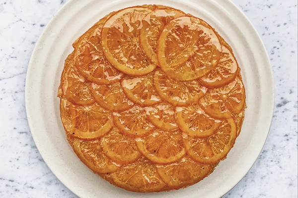 Orange-cardamom olive oil cake