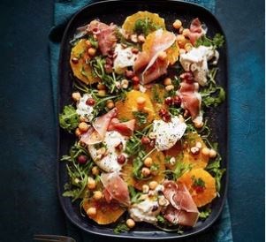Orange, chickpea & prosciutto salad