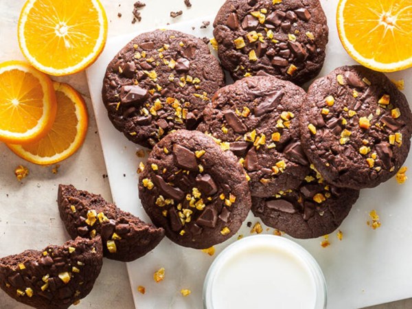 Orange-chocolate brownie cookies