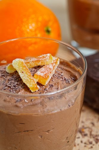 Orange chocolate cream cheese mousse