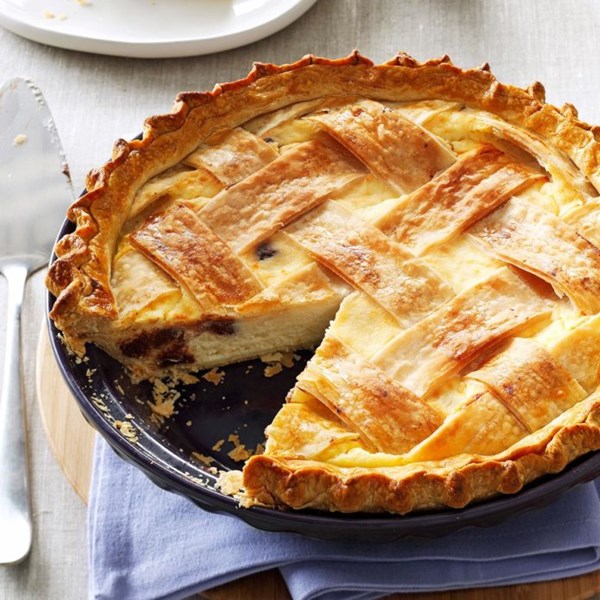 Orange chocolate ricotta pie 