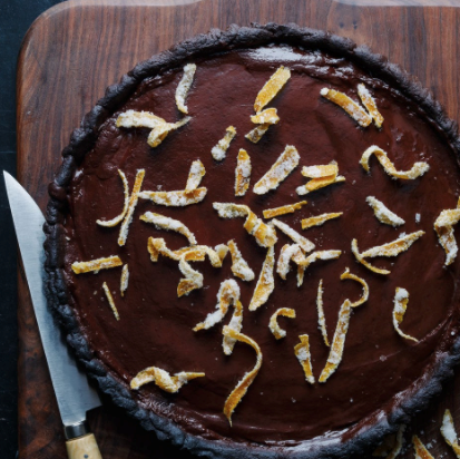 Orange chocolate tart