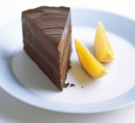 Orange chocolate truffle cake