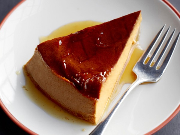 Orange-coffee flan