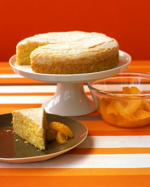Orange cornmeal cake