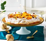 Orange, cranberry & pistachio Pavlova