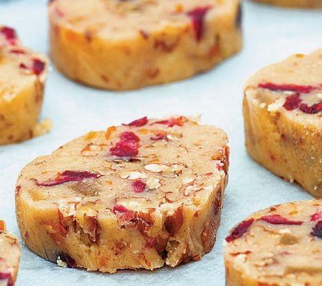 Orange, cranberry and walnut biscuits
