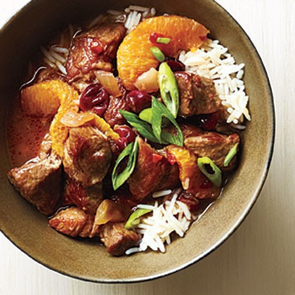 Orange-cranberry pork stew