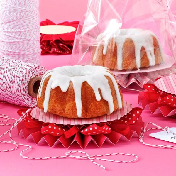 Orange cranberry pound cake with vanilla glaze