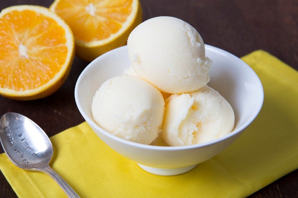 Orange creamsicle frozen yogurt