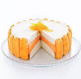 Orange creamsicle ice cream cake