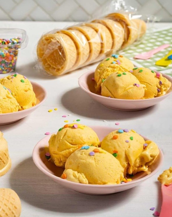 Orange Creamsicle mango Dolly ice cream 