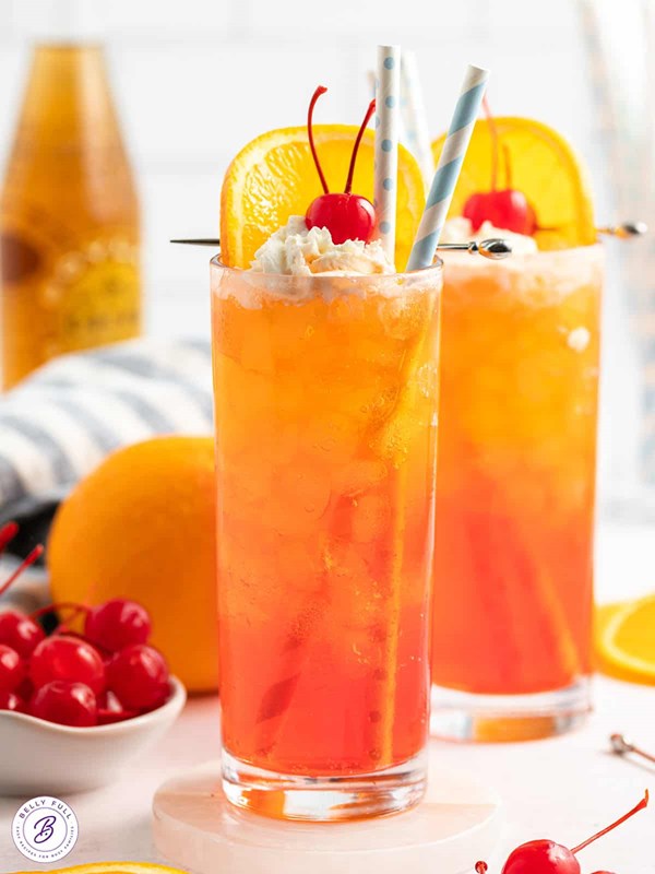 Orange creamsicle Shirley Temple