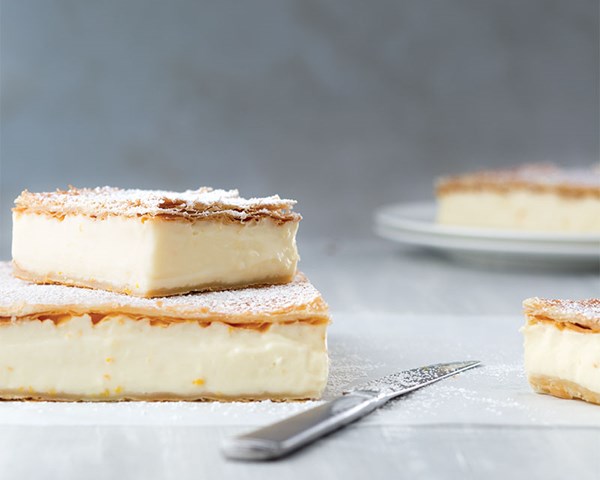 Orange custard bars