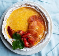 Orange custard tart