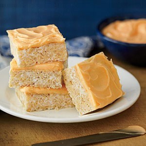 Orange dreamsicle crispy treats