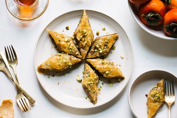 Orange flower-scented baklava