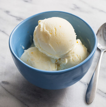 Orange frozen yogurt