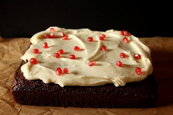 Orange gingerbread with cream cheese frosting